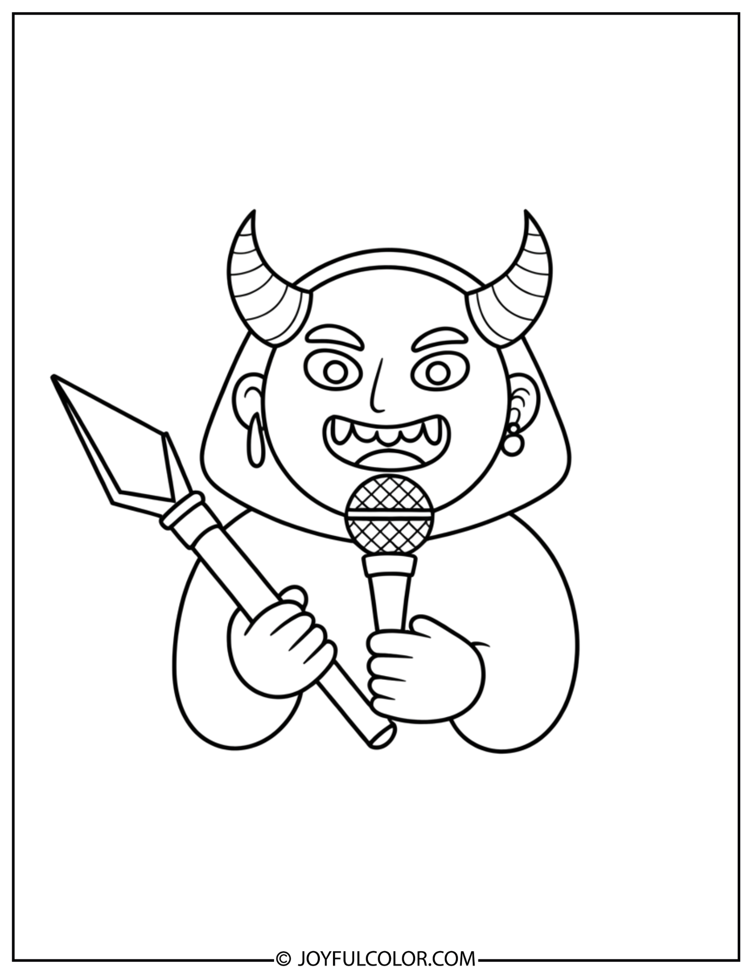 Magical Microphone Weapon Coloring Page
