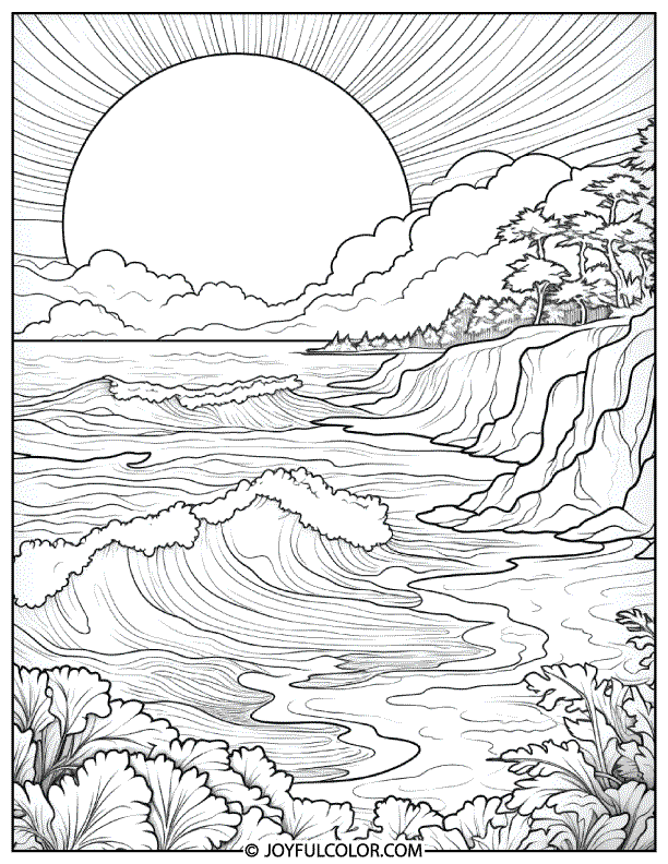 Sunrise Coloring Pages 2025 Sunrise Coloring Pages 2025