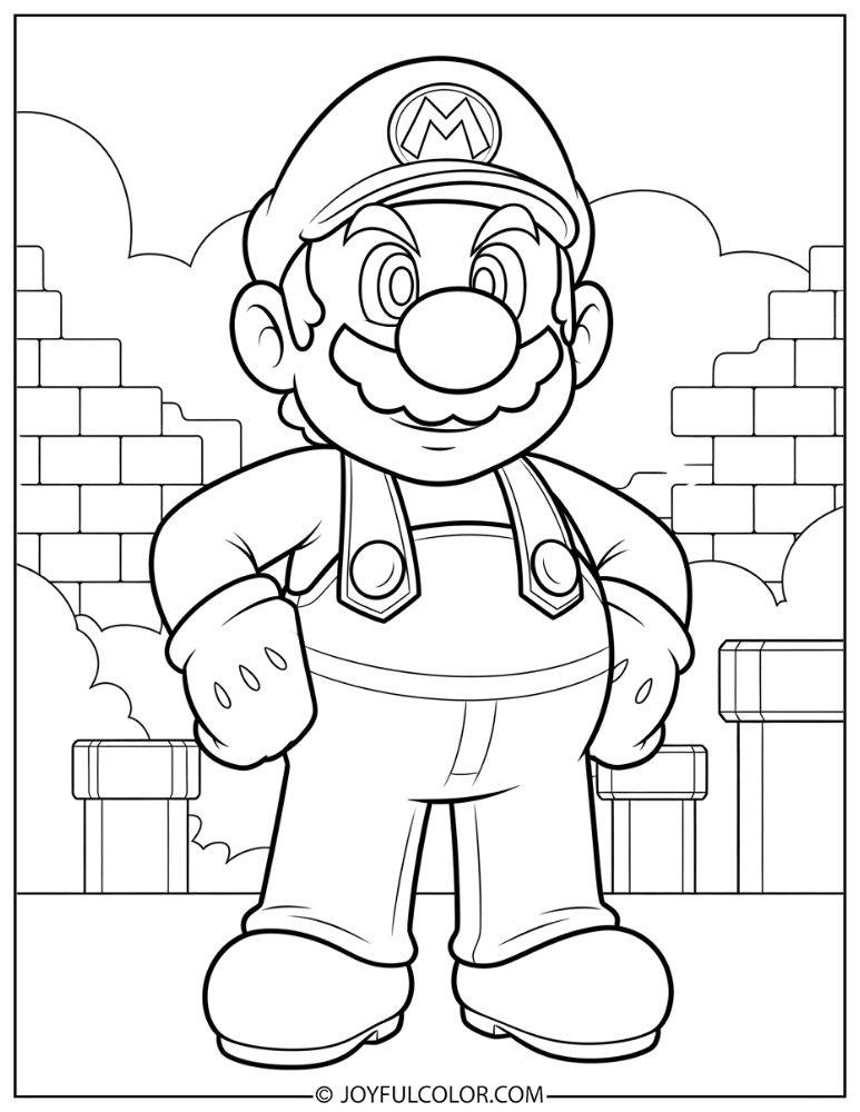 Mario Coloring Page 1