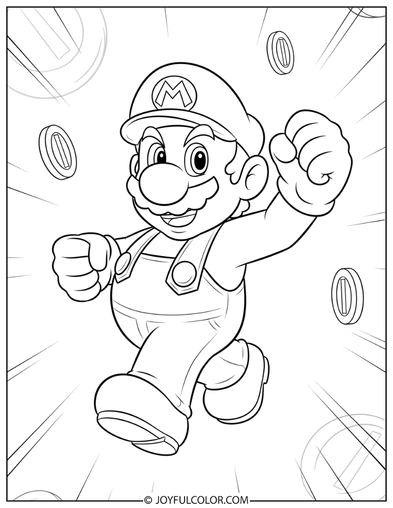 Mario Coloring Page 2