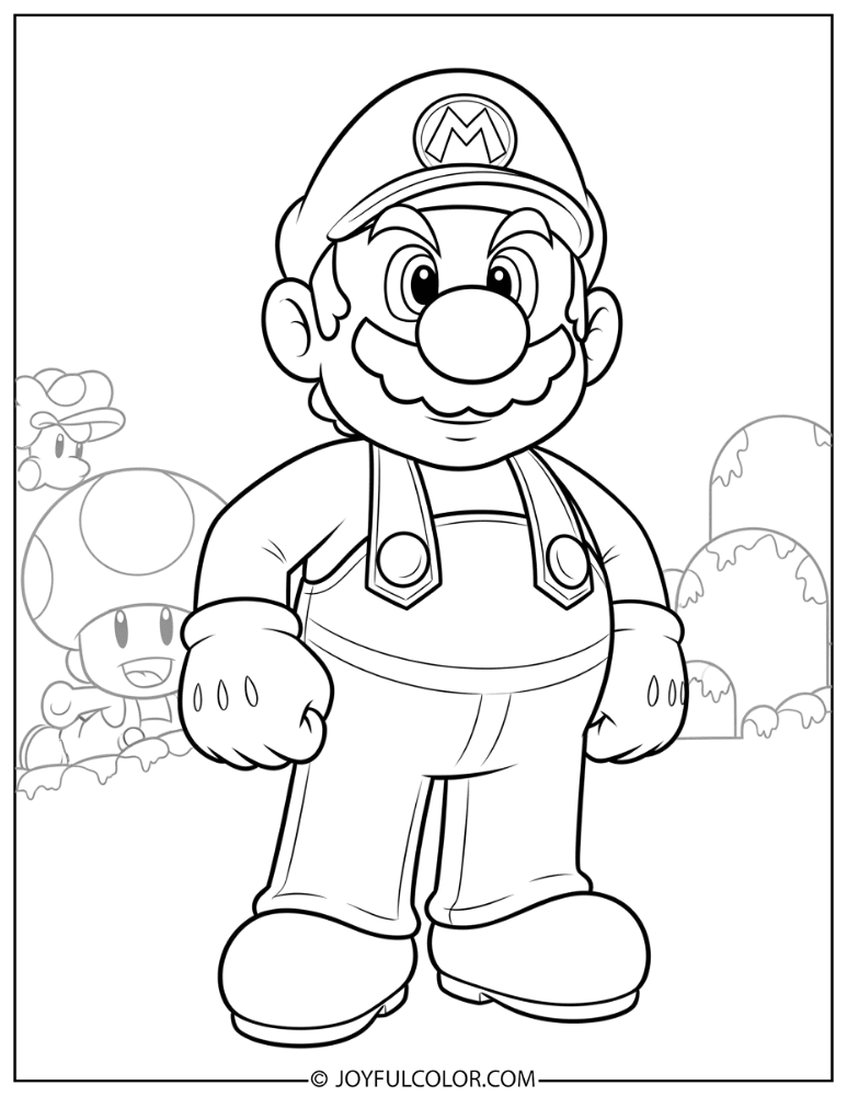 Mario Coloring Page