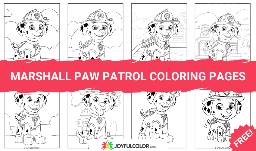 Marshall Paw Patrol Coloring Pages