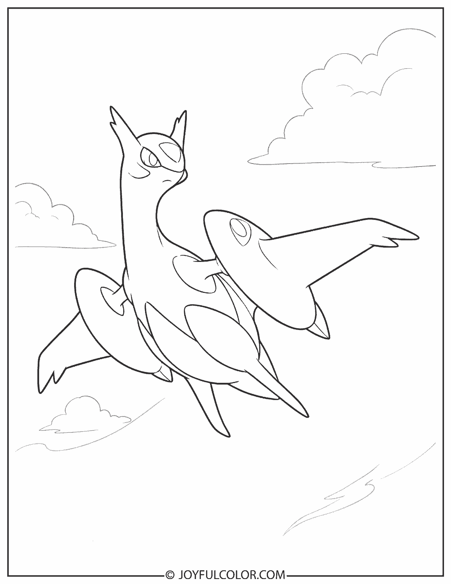 Mega Latias Coloring Page