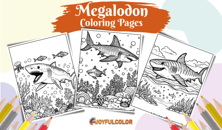 20 Megalodon Coloring Pages Printable for Free Download