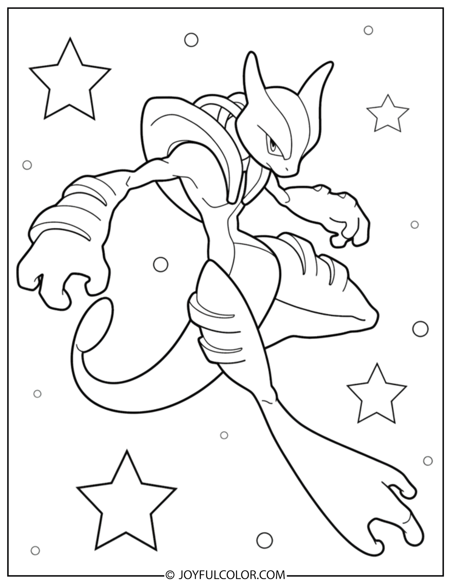 Mewtwo Coloring Pages 1