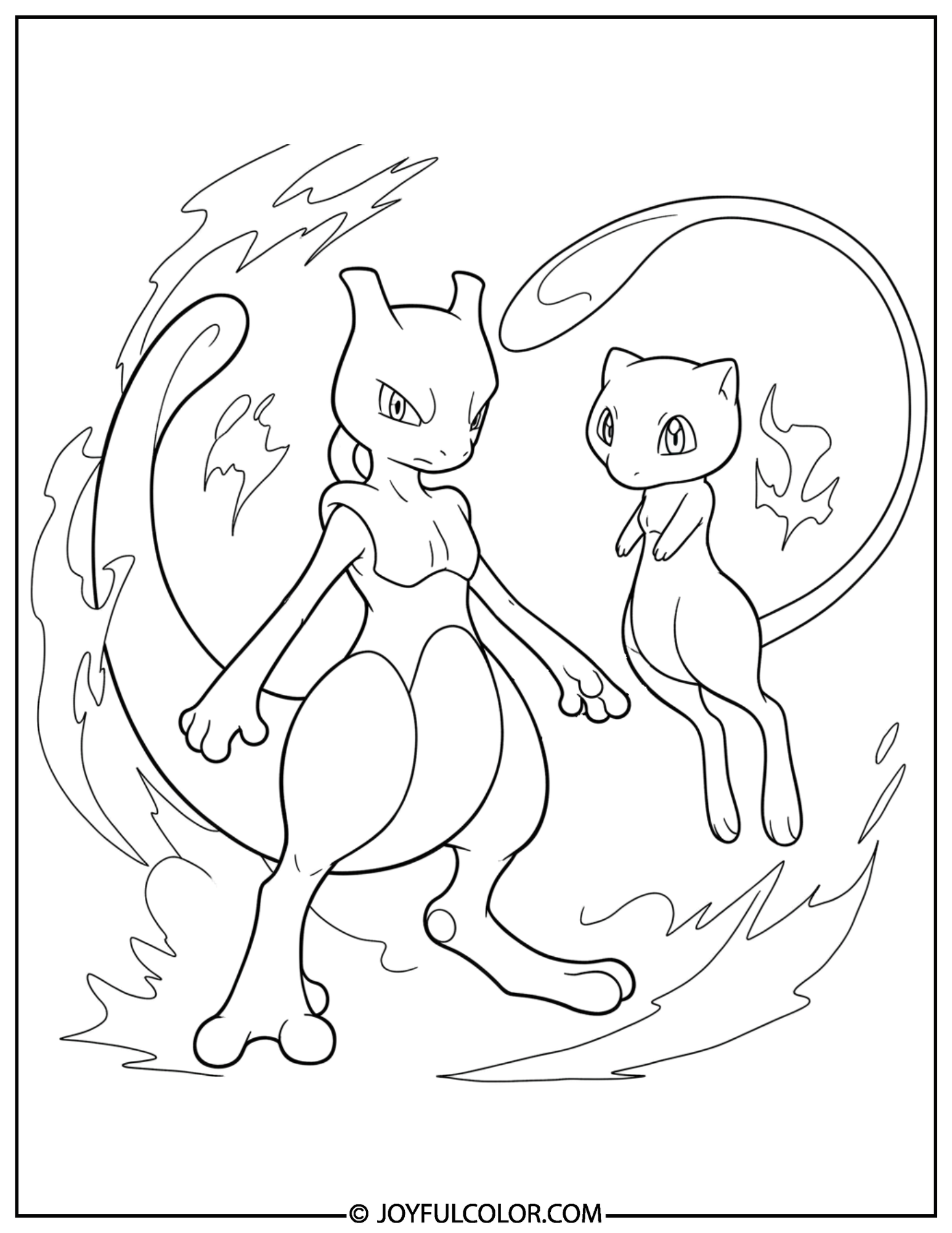 Mewtwo and Mew Together