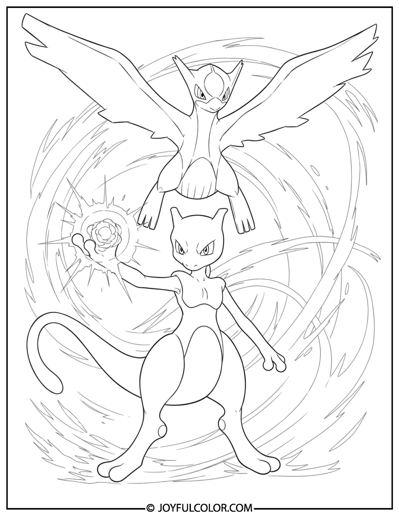 Mewtwo and Lugia