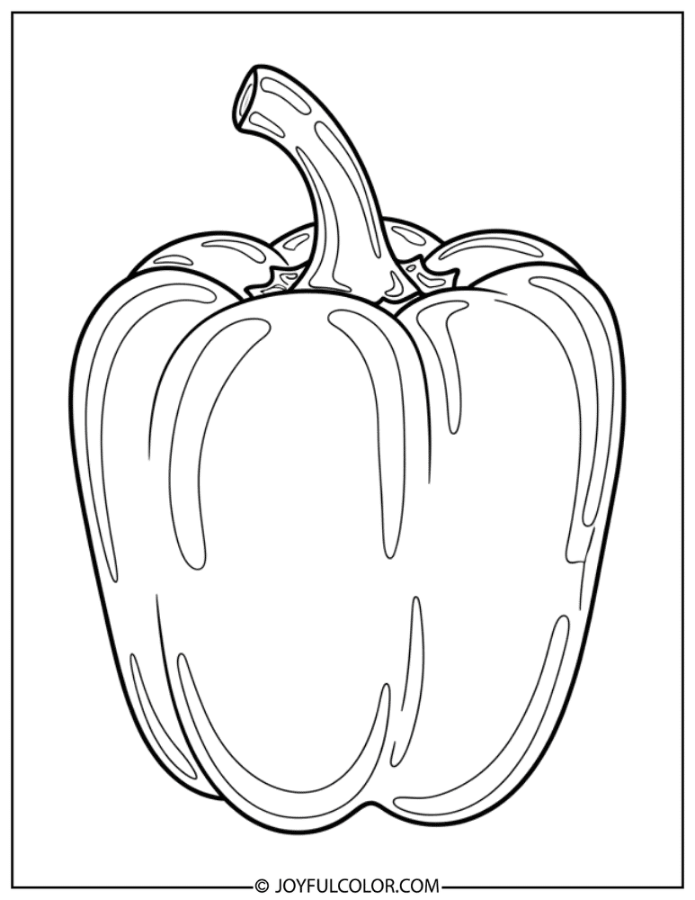 Mexican Chili Pepper Coloring Page