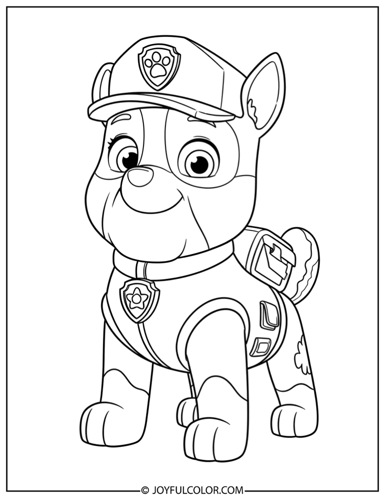Mighty Rubble Using Super Strength Coloring Page