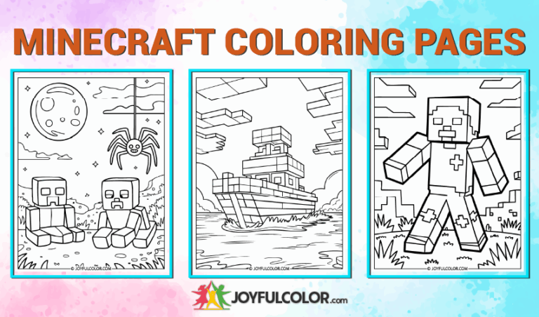 26 FREE Printable Minecraft Coloring Pages For Kids