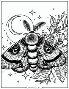20 Printable Moth Coloring Pages Free for Kids and Adults