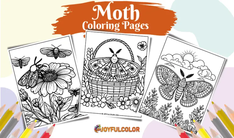 20 Printable Moth Coloring Pages Free for Kids and Adults
