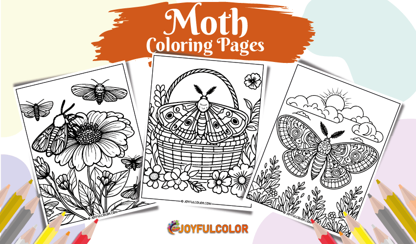 Moth Coloring Pages