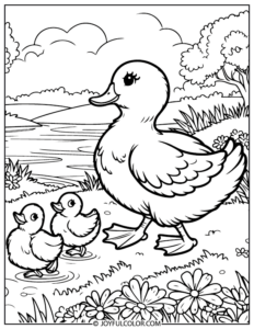 20 FREE Duck Coloring Pages Printable for All Ages!