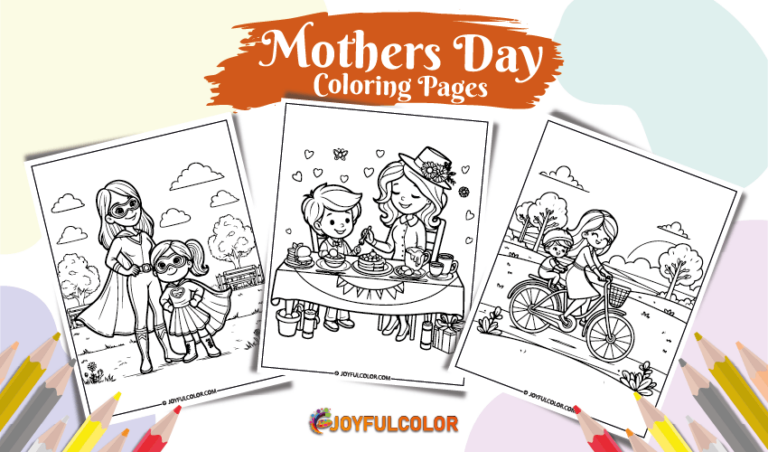 20 Mother’s Day Coloring Pages (Free PDF Printable)