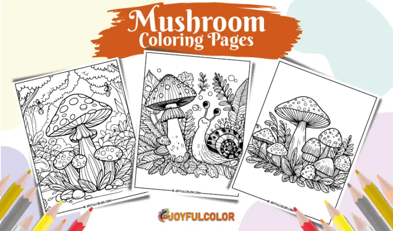 Amazing Printable Mushroom Coloring Pages (All FREE!)