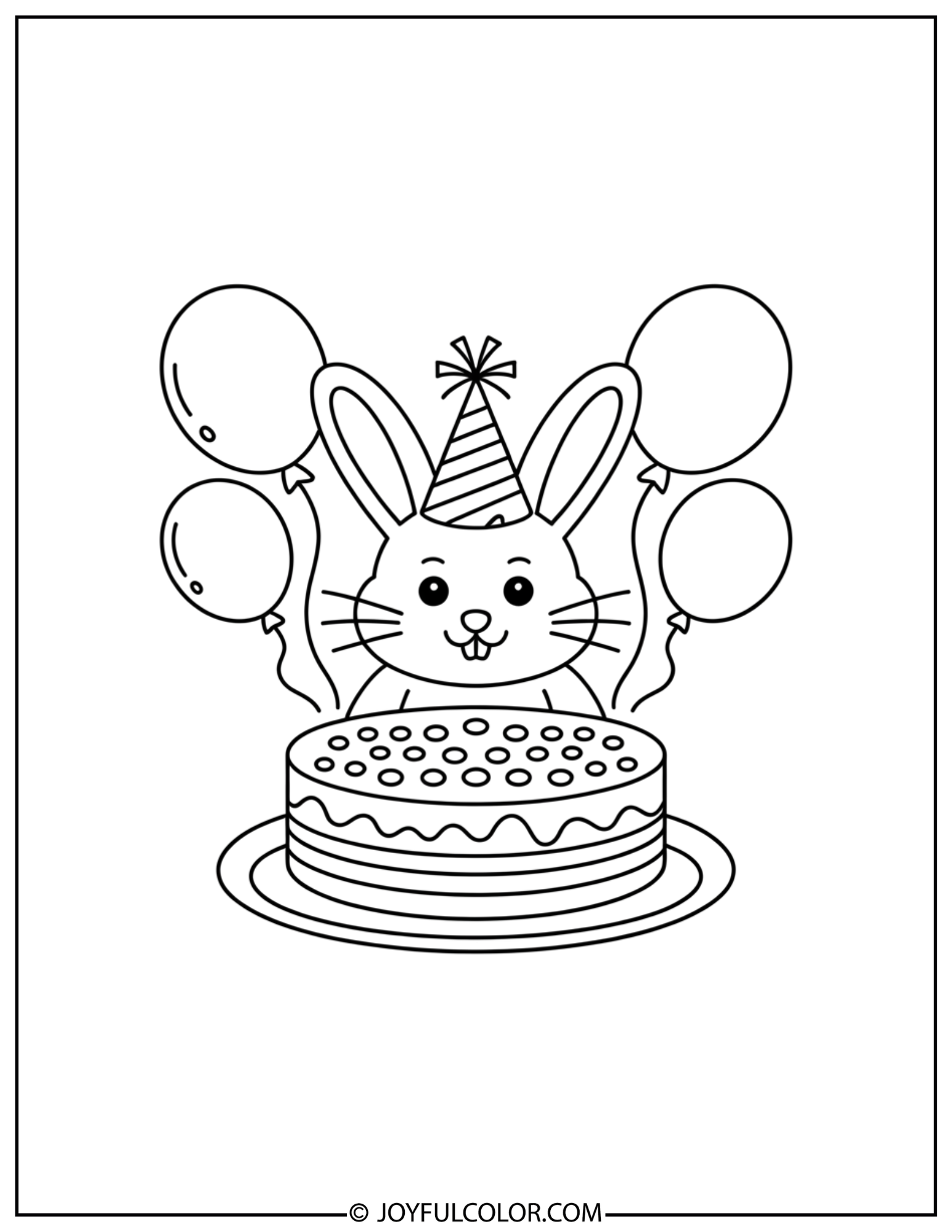 My Melody Birthday Party Coloring Page