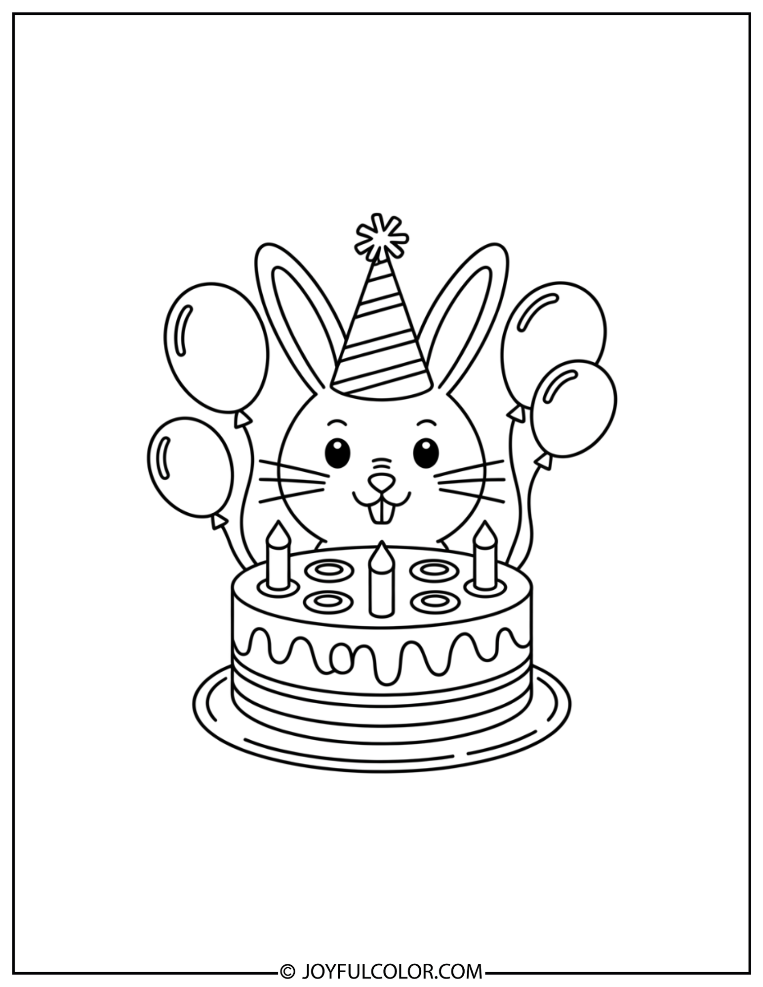 My Melody Birthday Party Coloring Page