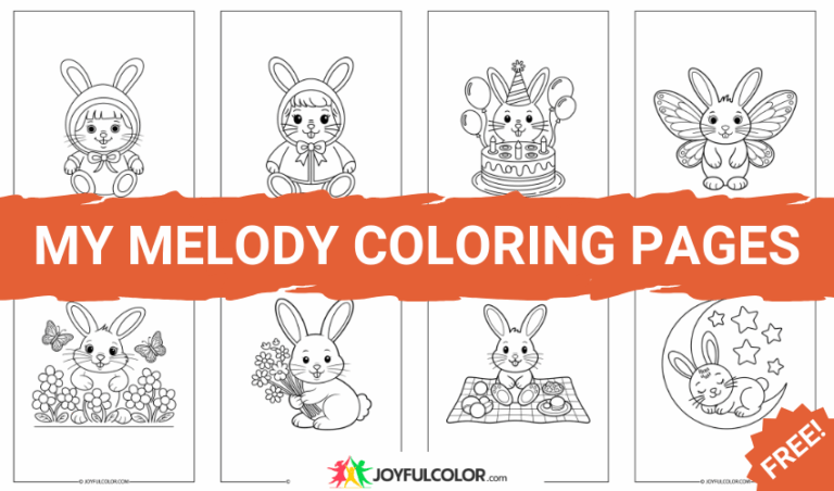 My Melody Coloring Pages – FREE Printable PDF