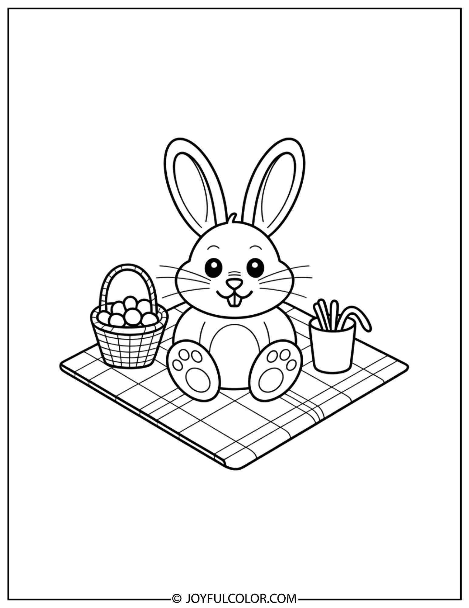 My Melody Picnic Day Coloring Page