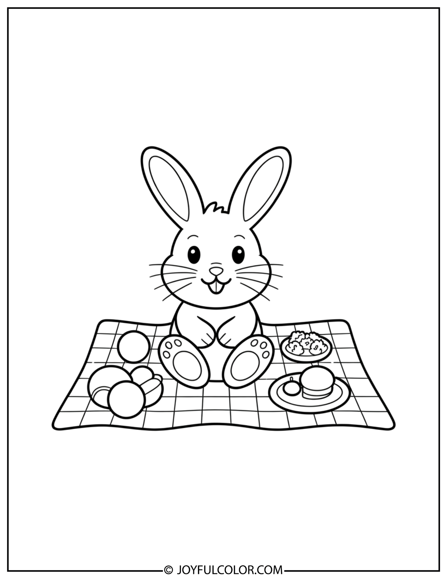 My Melody Picnic Day Coloring Page