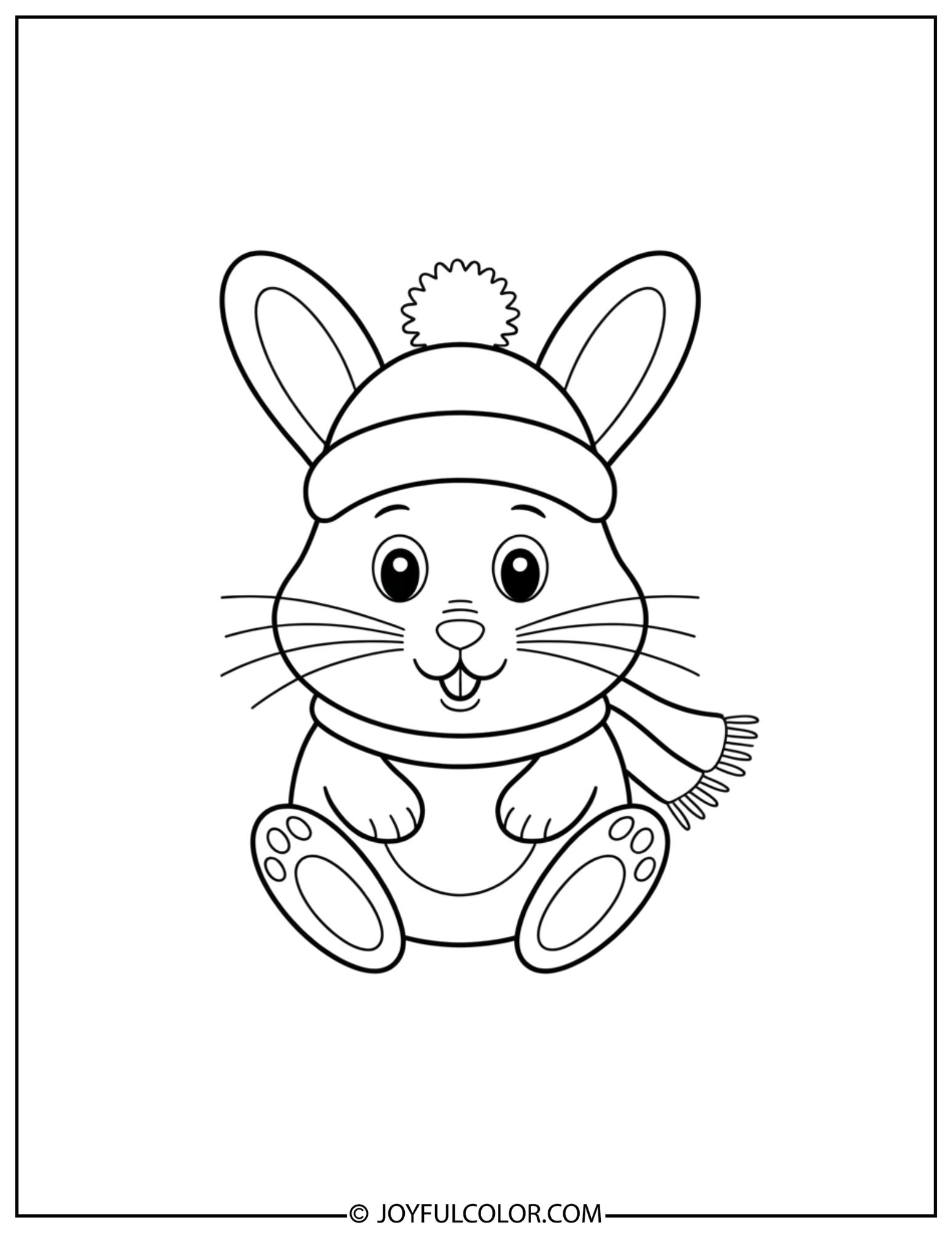 My Melody Winter Day Coloring Page