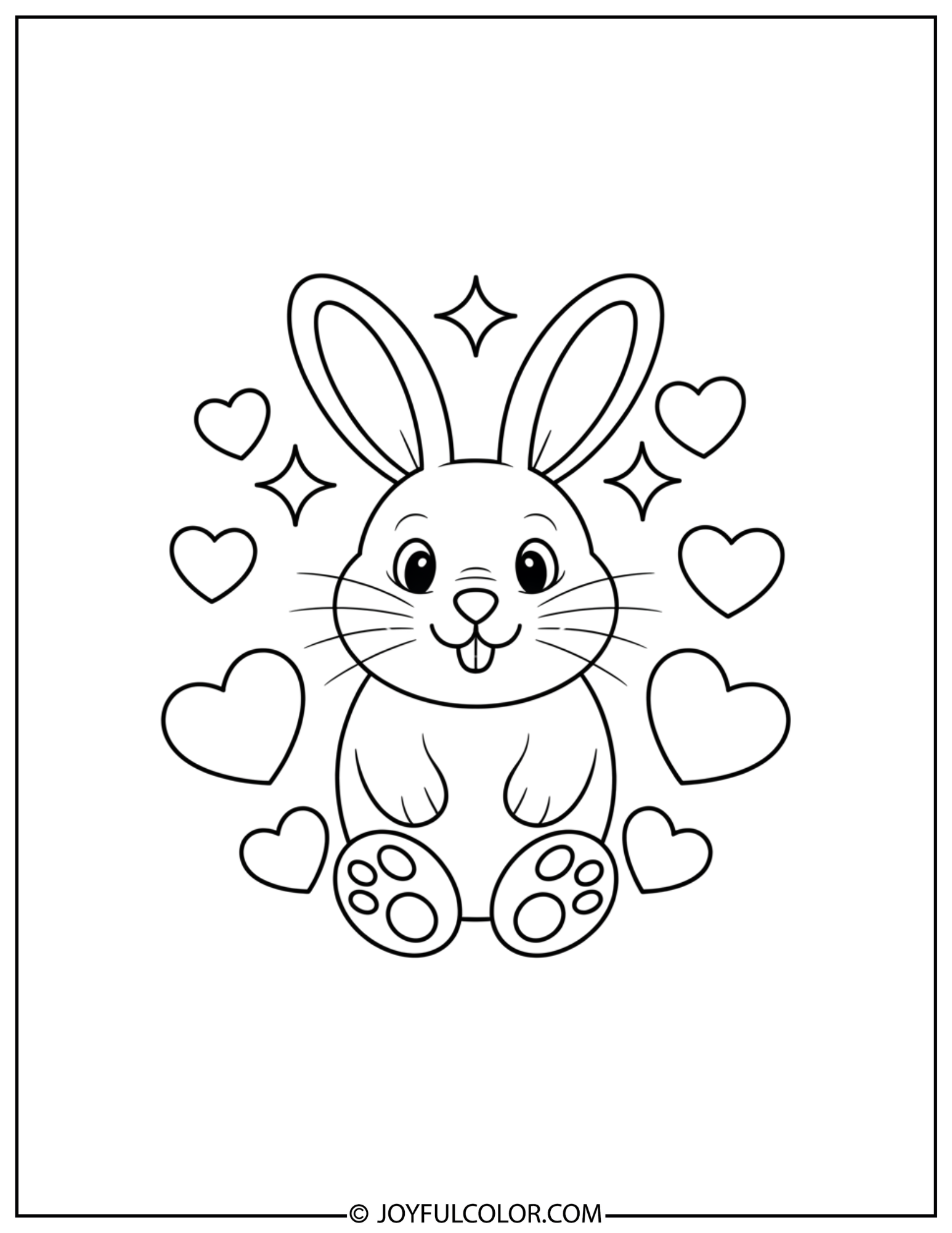 My Melody with Hearts Coloring Page
