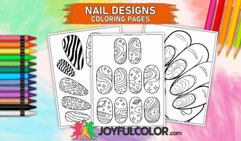 Free Printable Nail Designs Coloring Pages For Kids And Adults