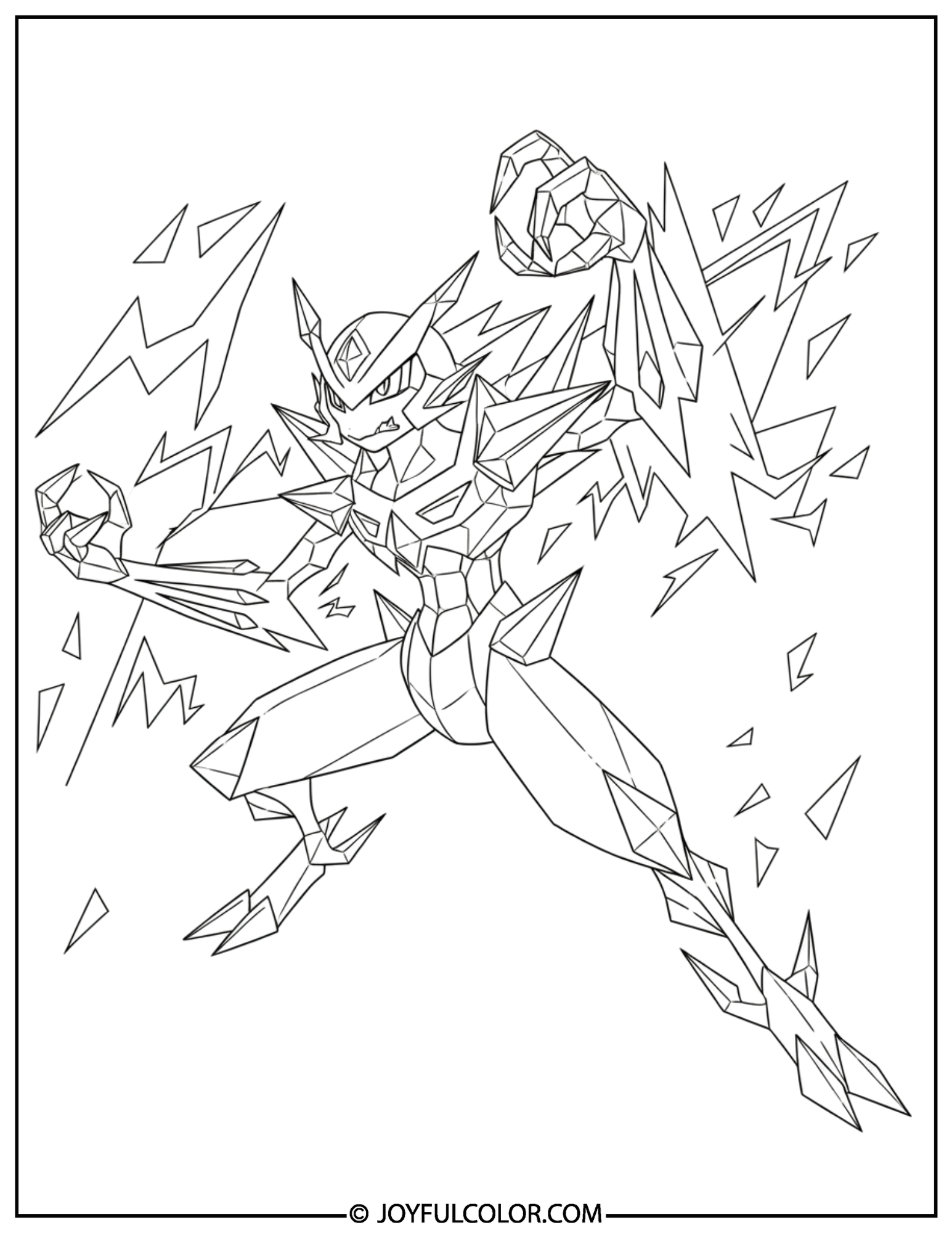 Necrozma Angular Coloring Page