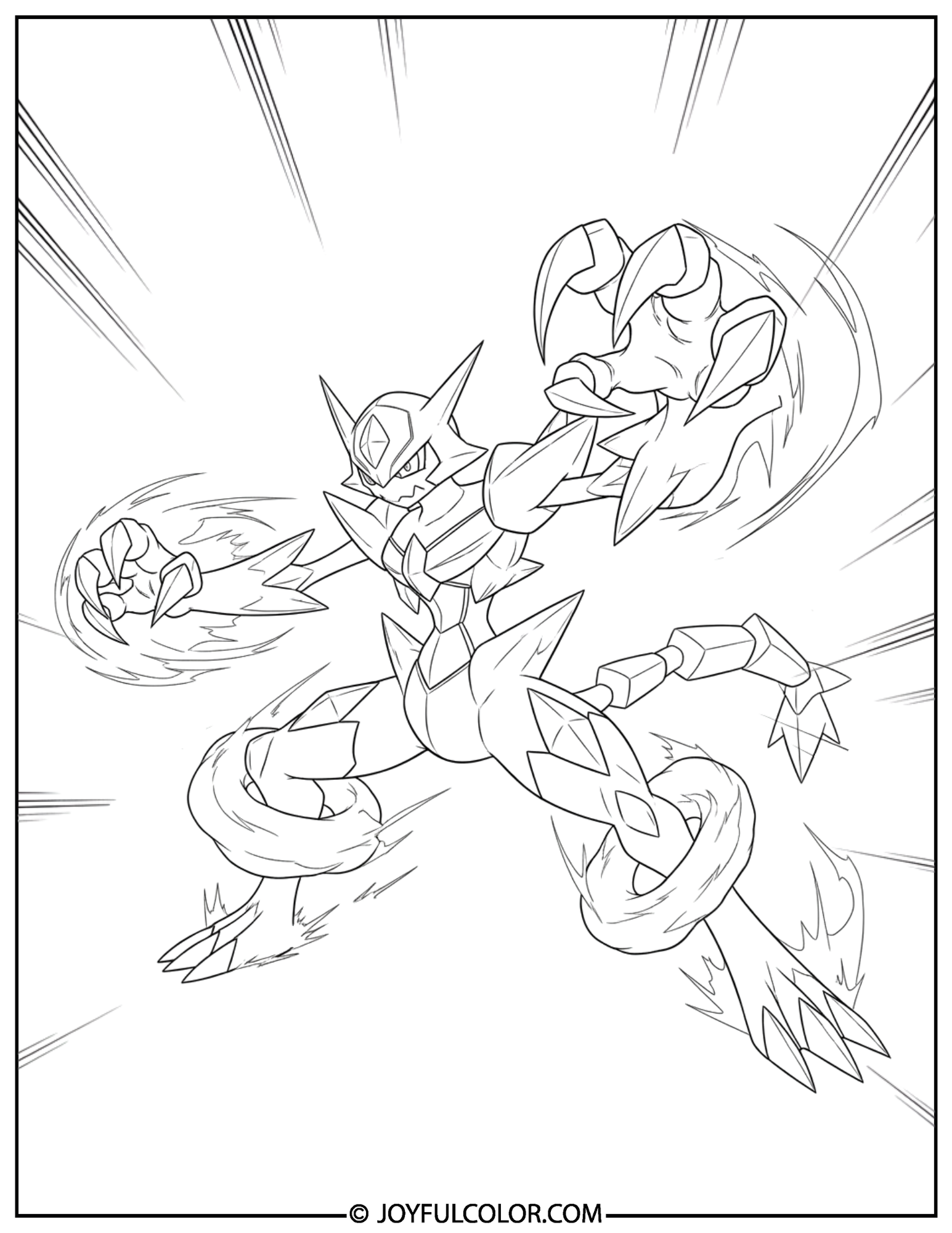 Necrozma Battle Pose Coloring Page