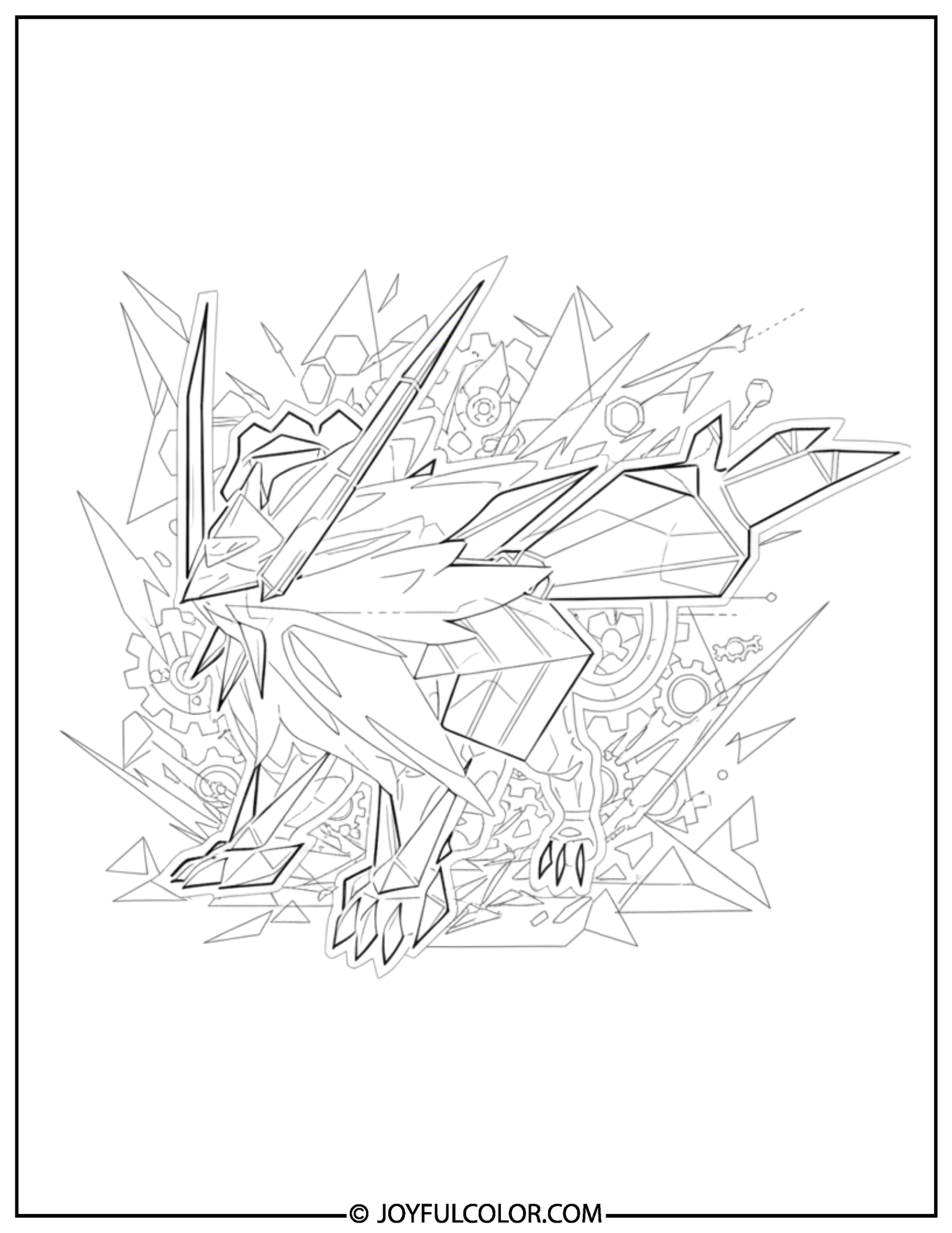 Necrozma Coloring Page 3