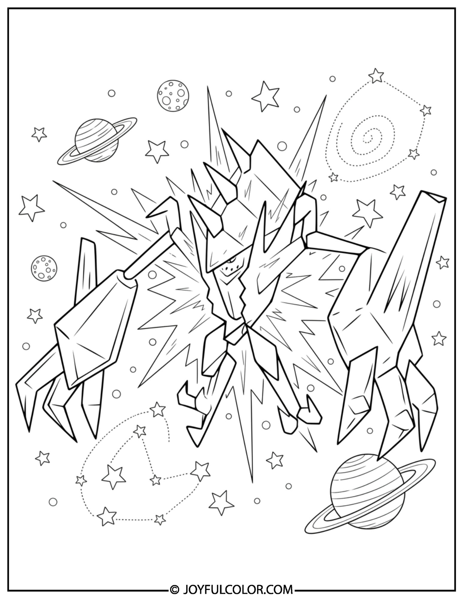 Necrozma Cosmic Coloring Page