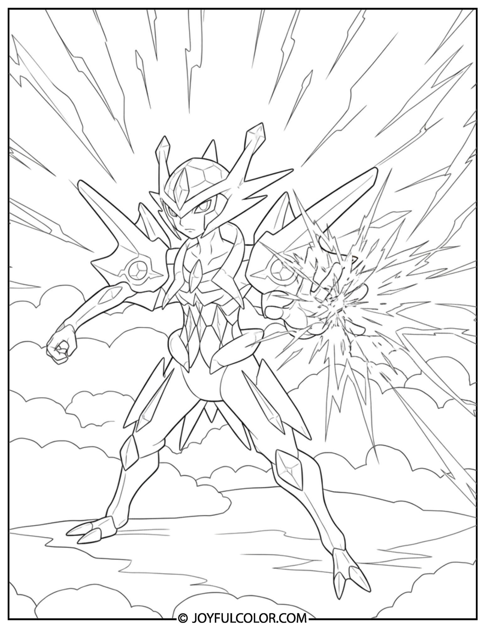 Necrozma Crystal Body Coloring Page