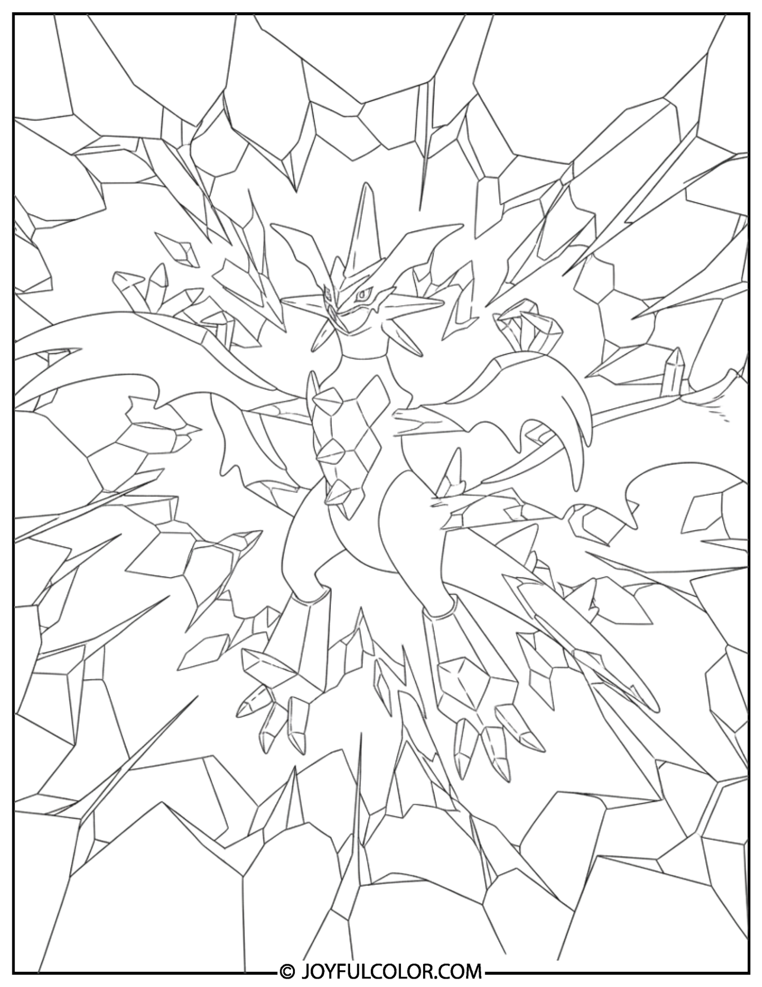 Necrozma Dimensional Coloring Page