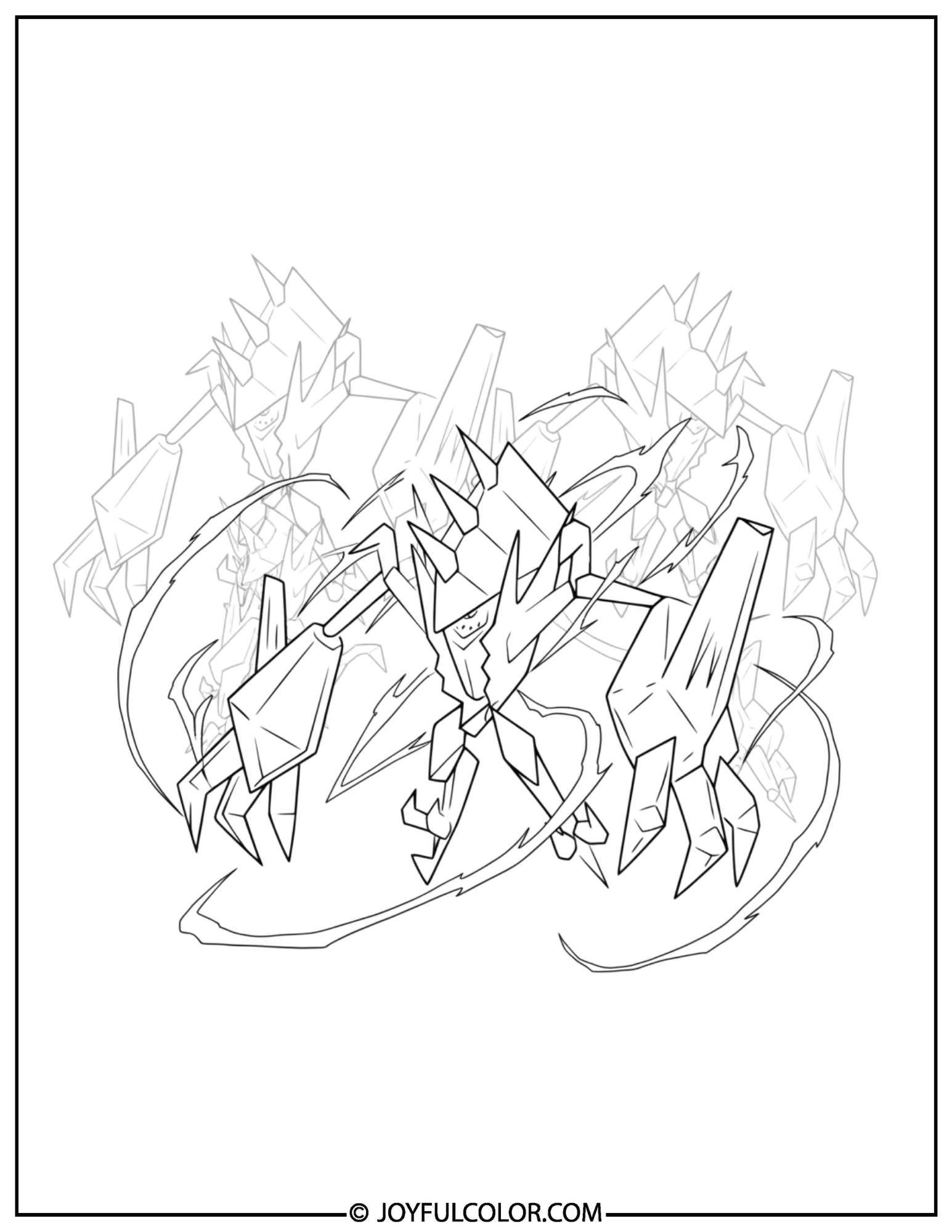Necrozma Evolution Coloring Page