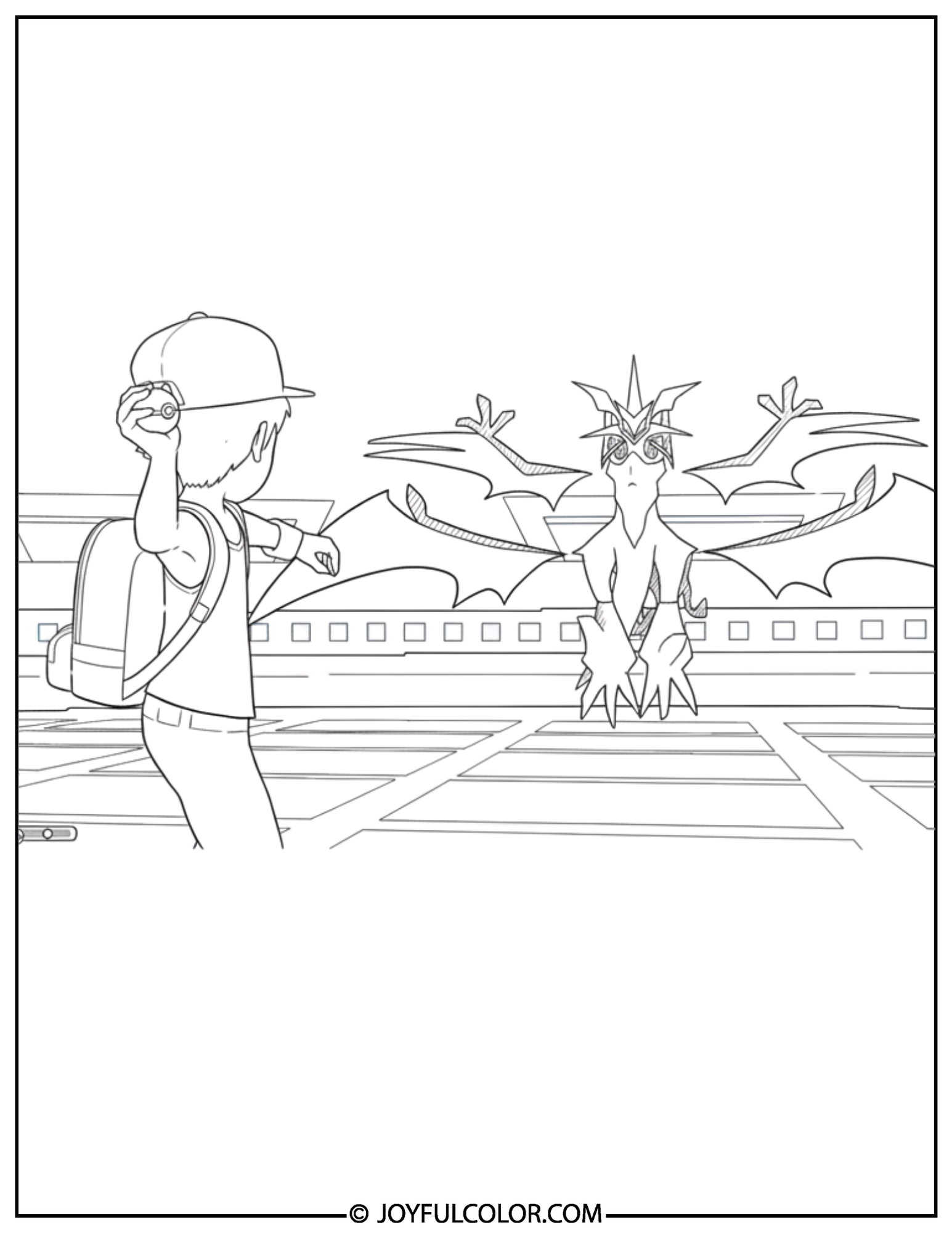 Necrozma Fighting Coloring Page