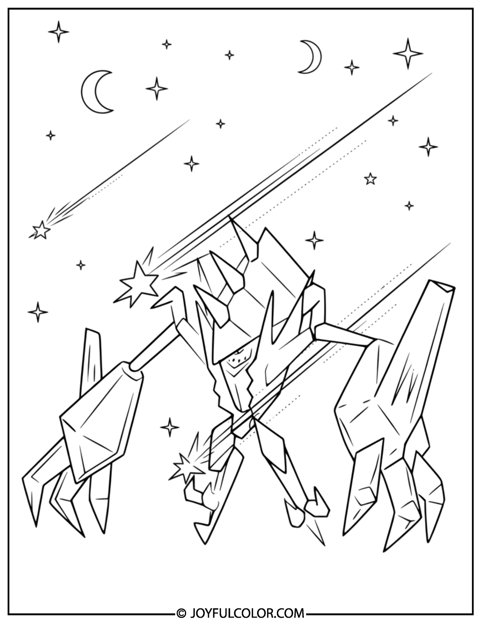 Necrozma Full Body Coloring Page