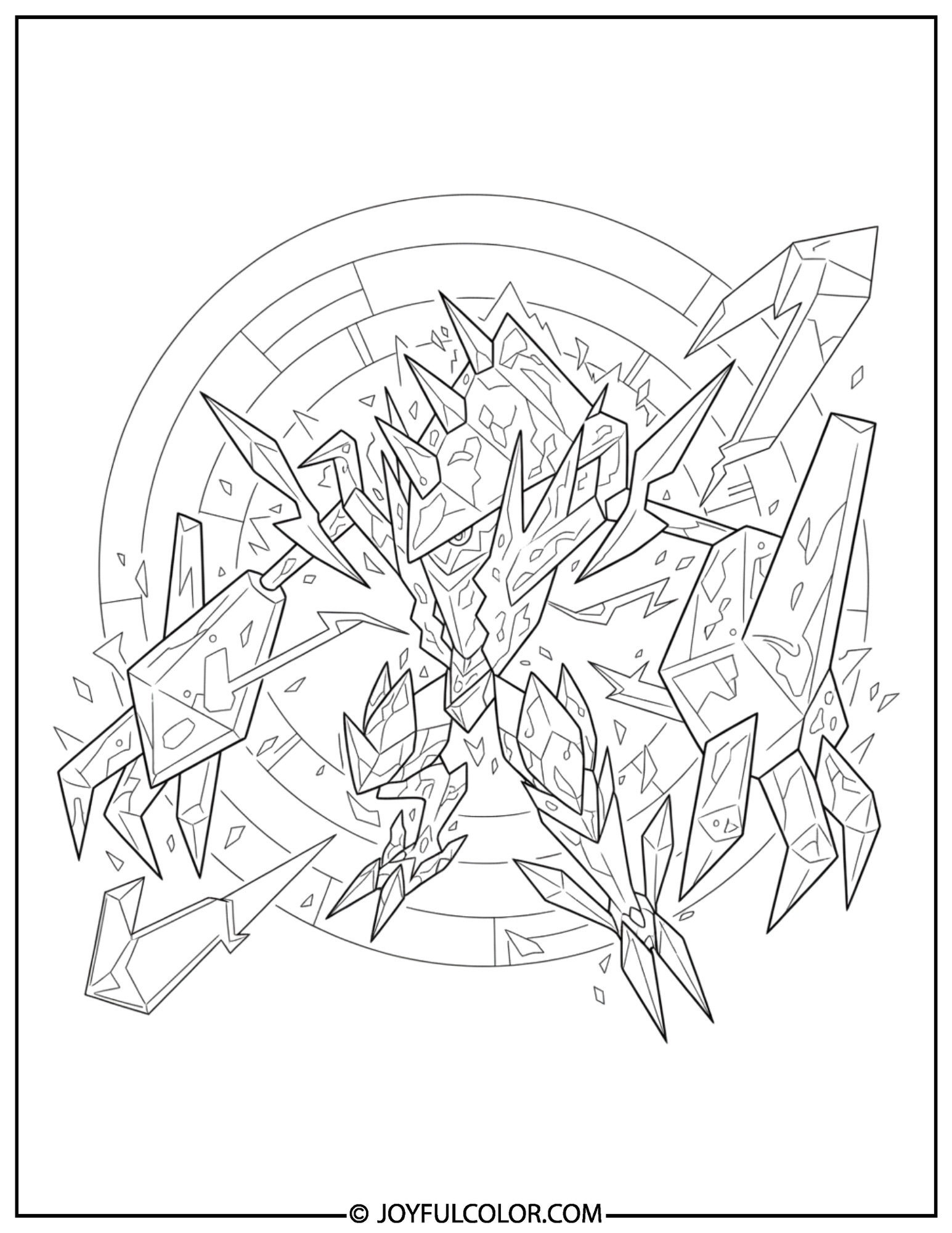 Necrozma Fusion Coloring Page