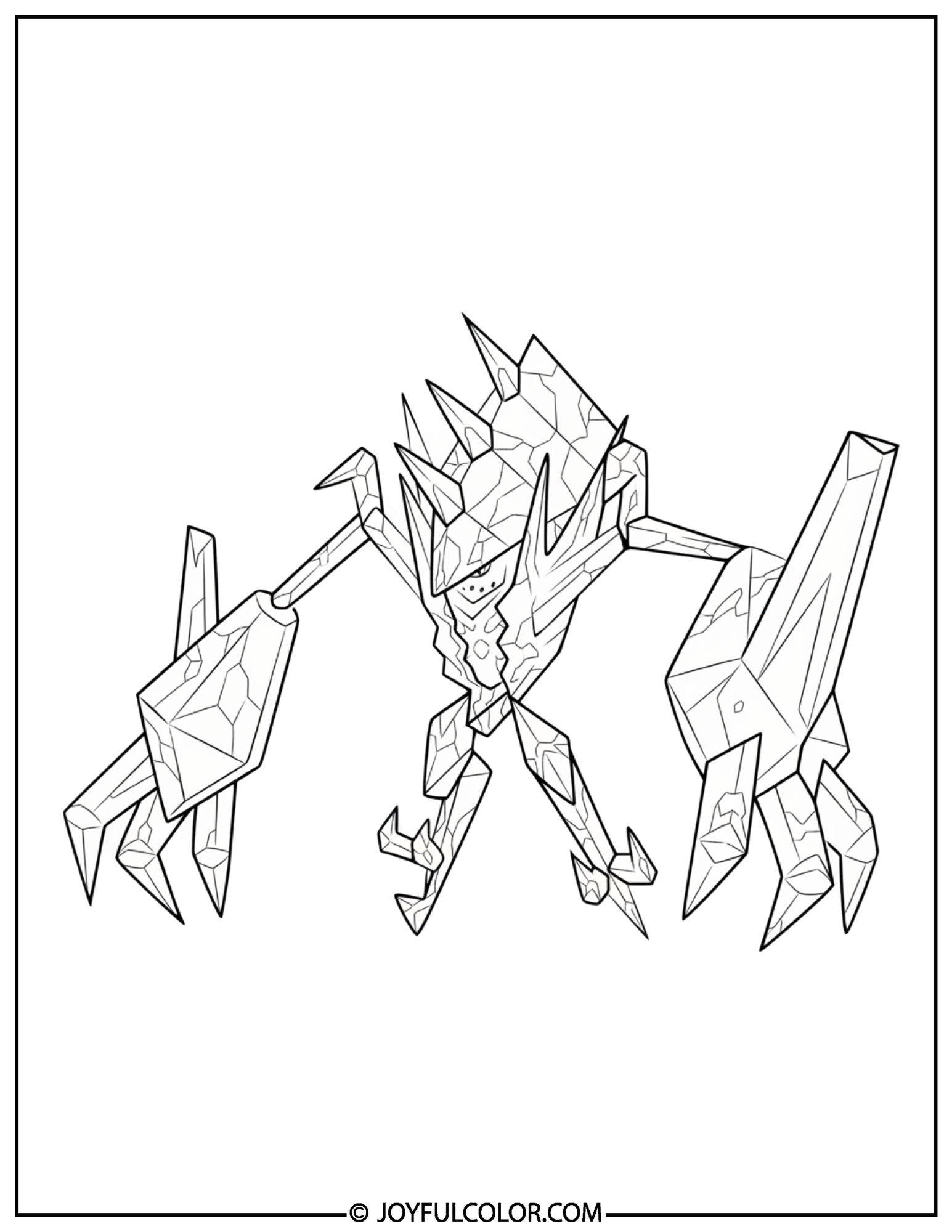 Necrozma Intricate Crystal Coloring Page