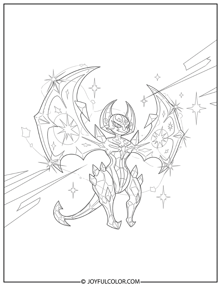 Necrozma Lunala Fusion Coloring Page