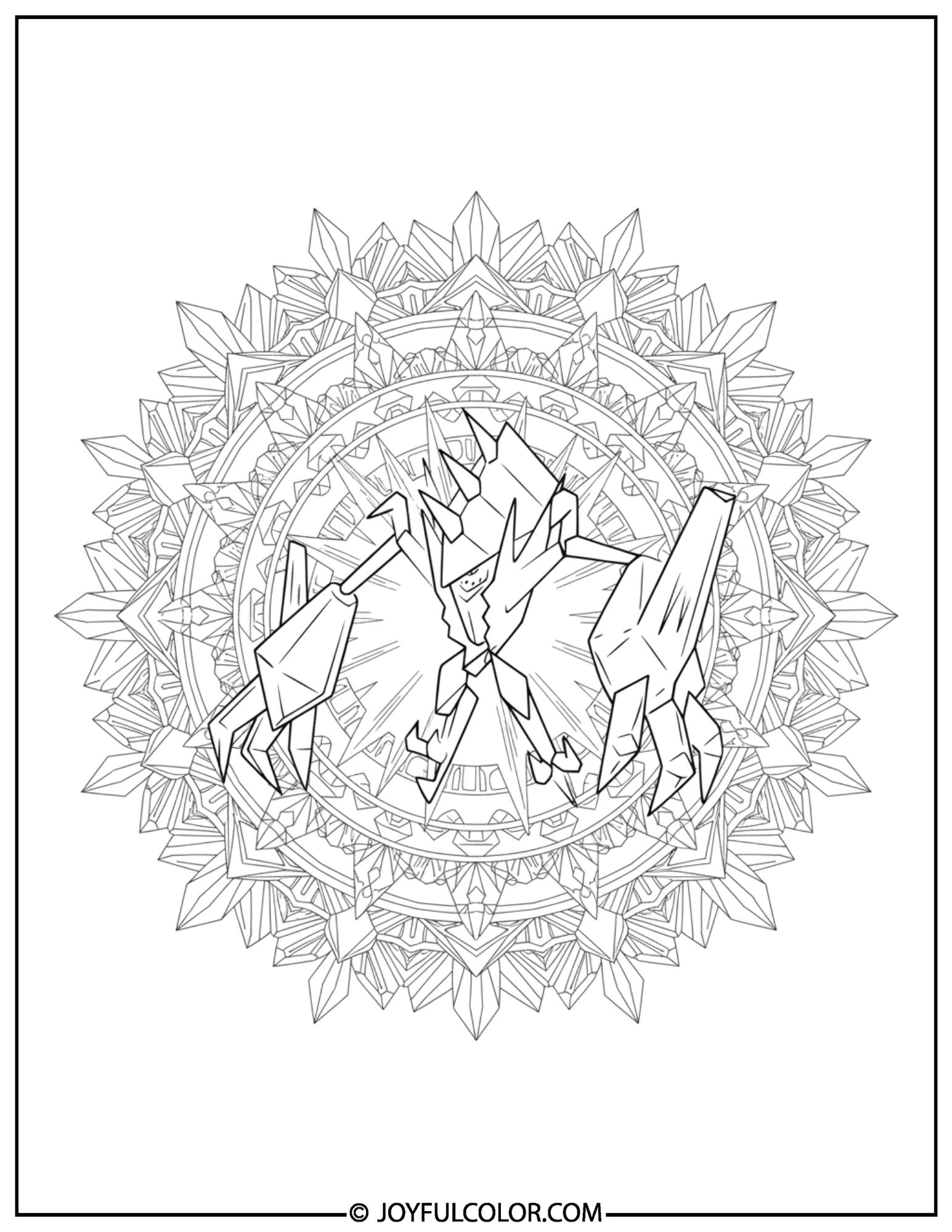 Necrozma Mandala Coloring Page