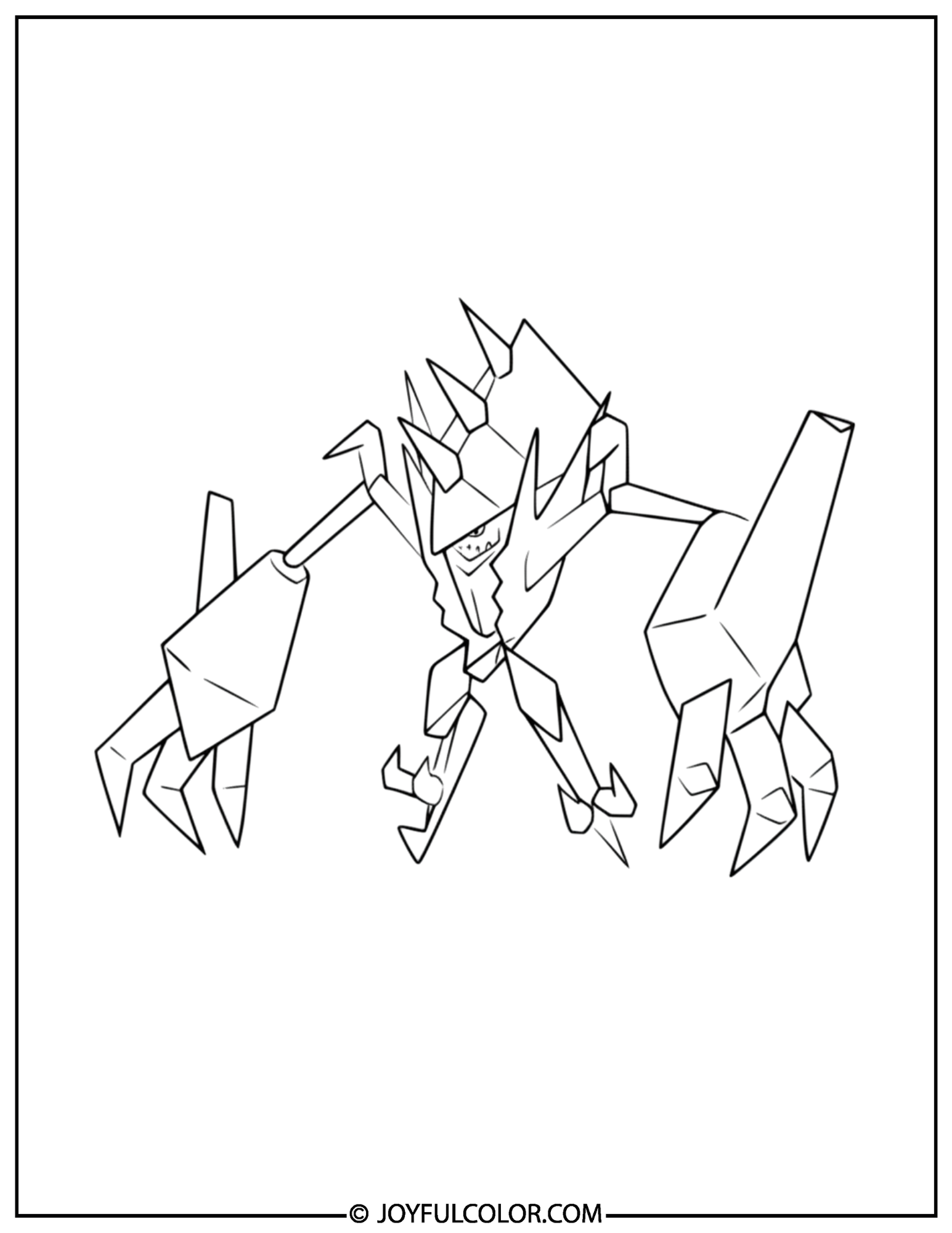 Necrozma Outline Coloring Page