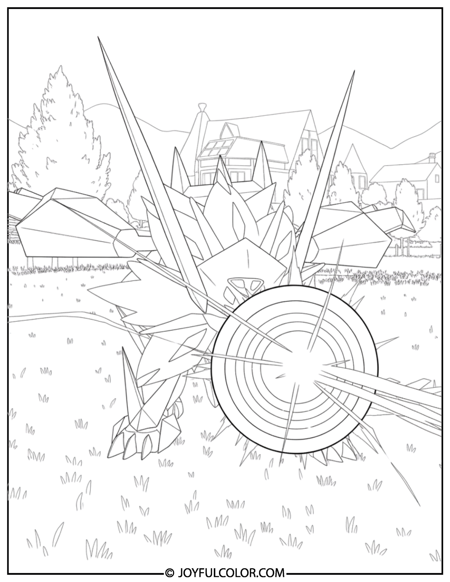 Necrozma Photon Geyser Coloring Page