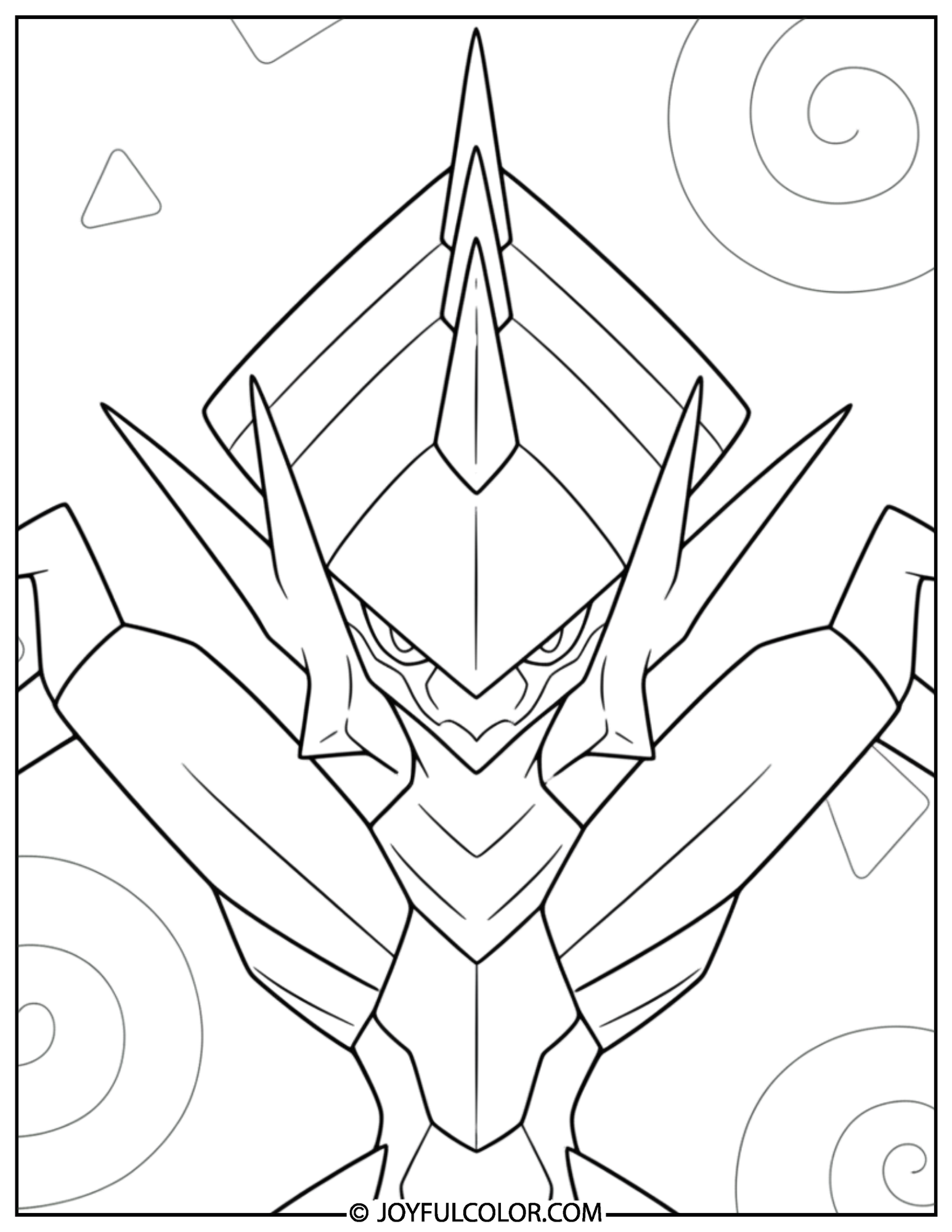 Necrozma Portrait Coloring Page