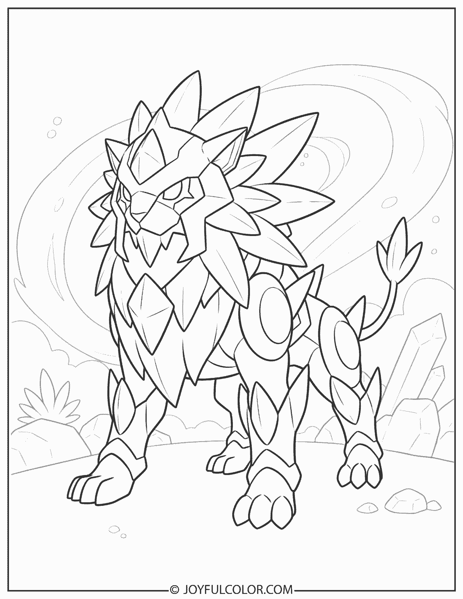 Necrozma Solgaleo Fusion Coloring Page