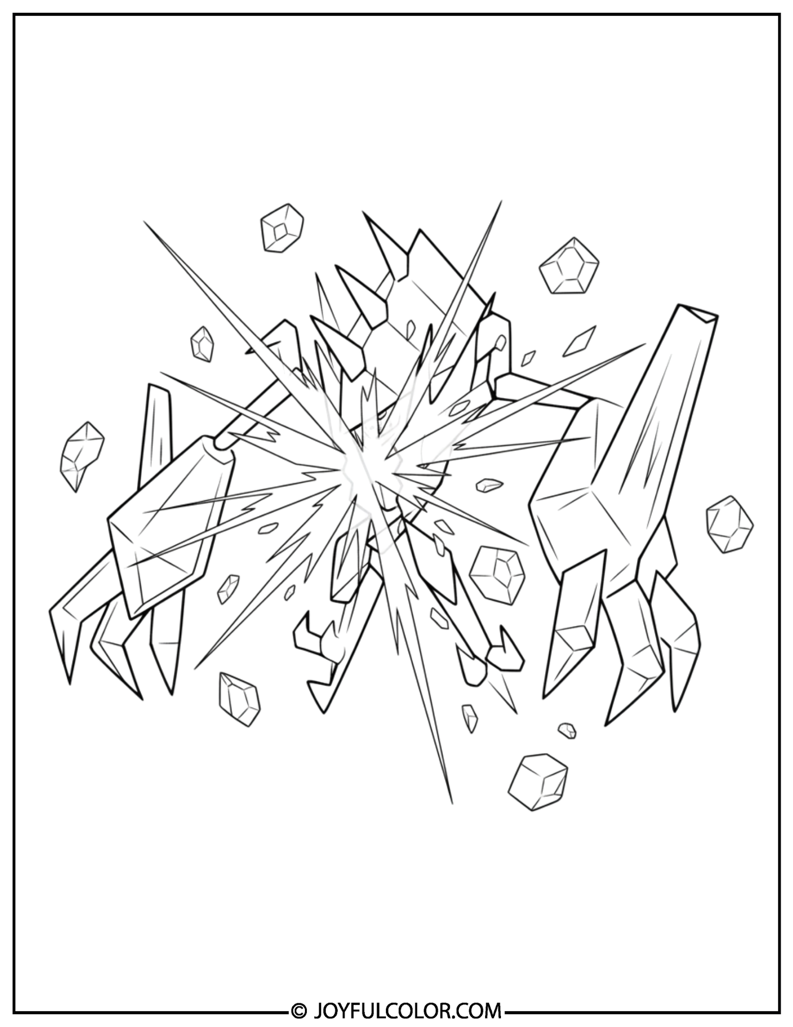 Necrozma Transformation Coloring Page