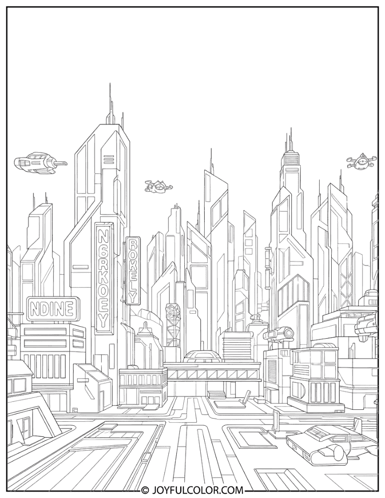 New Yoke City Coloring Page
