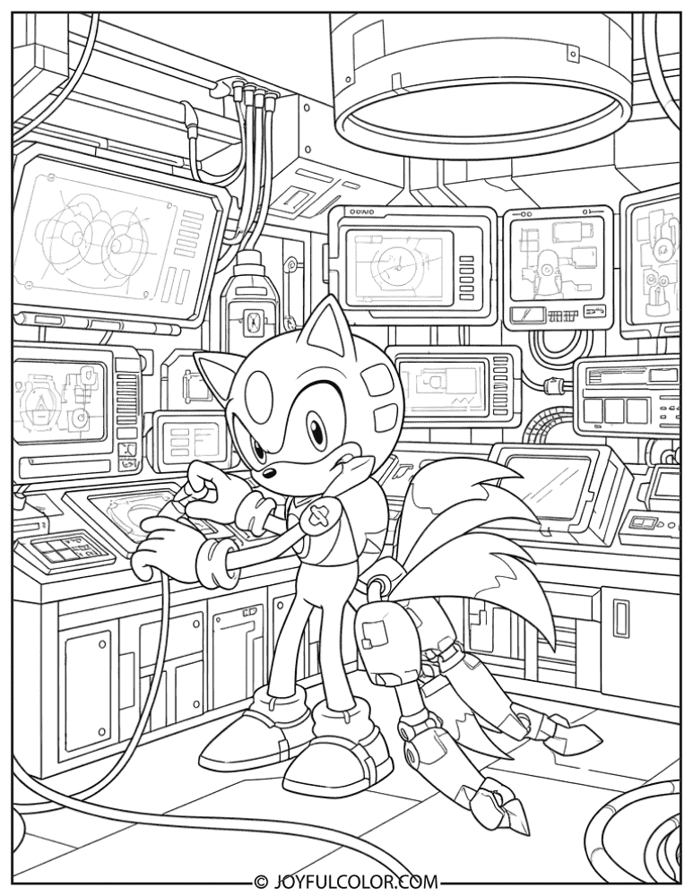 Nine Tech Lab Coloring Page