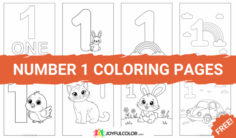 Number 1 Coloring Pages – Easy Printable for Preschool