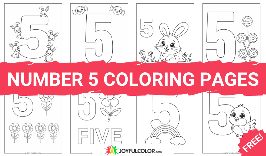 Number 5 Coloring Pages